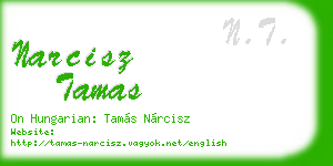 narcisz tamas business card