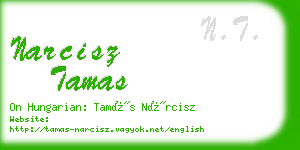 narcisz tamas business card